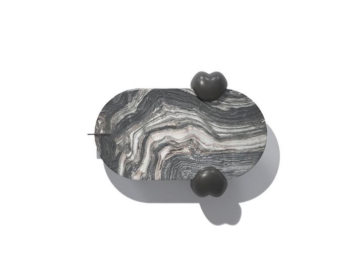 Candy Elliptical Coffee Table Dark Bronze