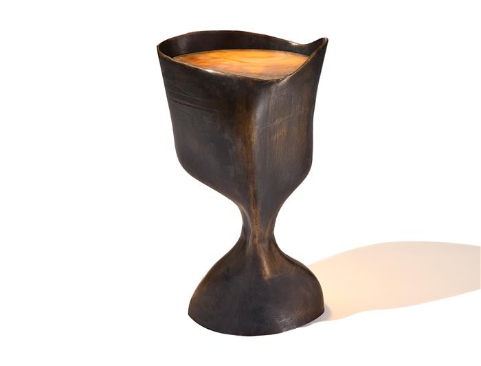 Mira Lamp — Dark-Patinated Bronze / Onyx