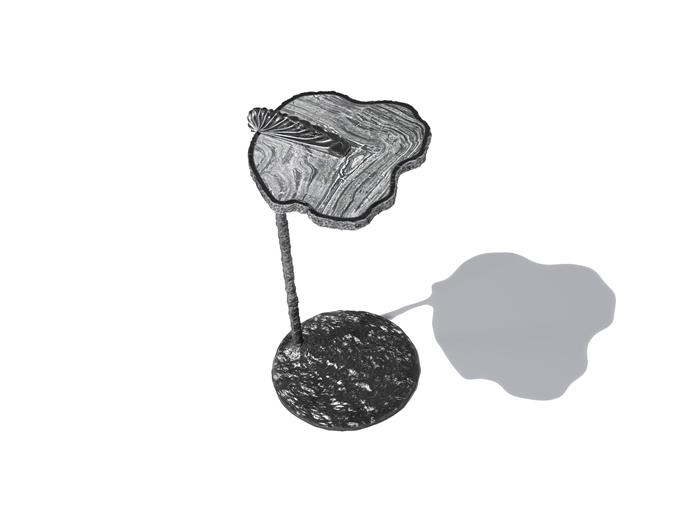 Nautilus Cocktail Table Aged Aluminum