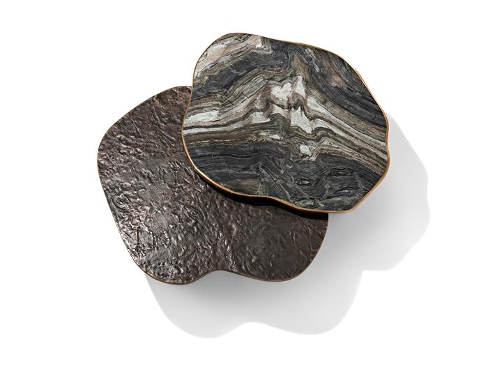 Yin Yang Coffee Table Dark Bronze  & Natural Bronze