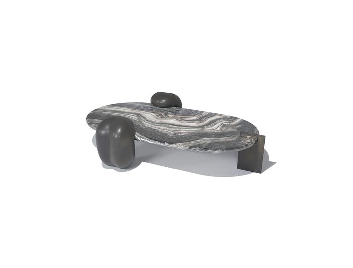 Candy Elliptical Coffee Table Dark Bronze