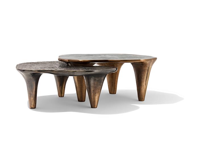 Yin Yang Coffee Table Dark Bronze  & Natural Bronze