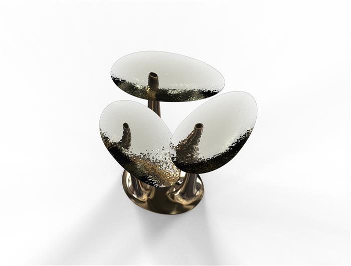 Lily Natural Bronze Glass Top