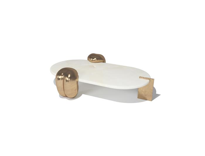 Candy Elliptical Coffee Table Natural Bronze