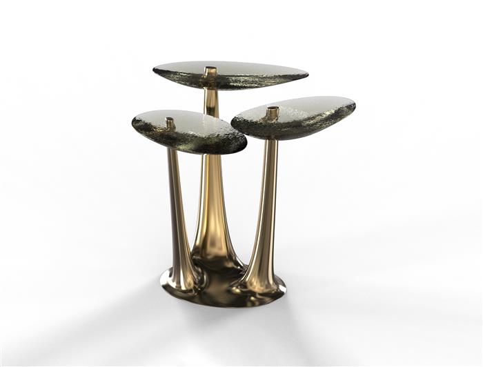 Lily Natural Bronze Glass Top