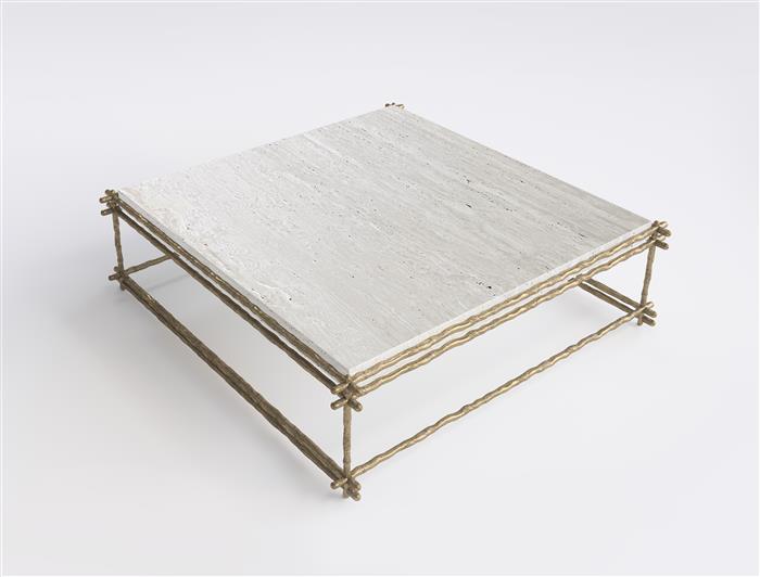 Draft Square Coffee Table Natural Bronze