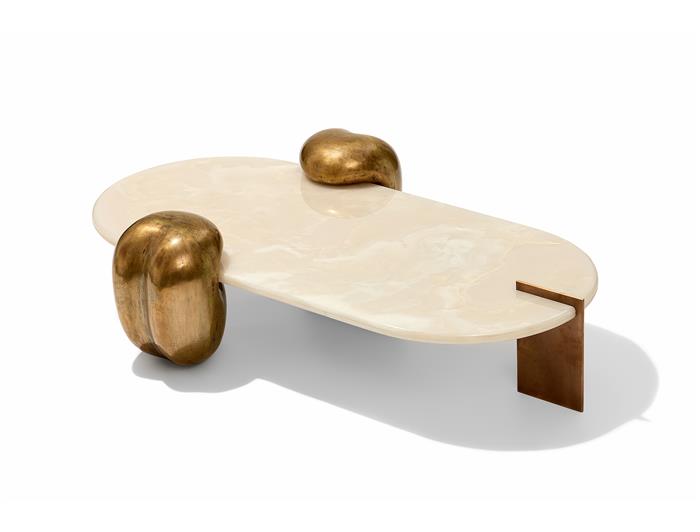 Candy Elliptical Coffee Table Natural Bronze