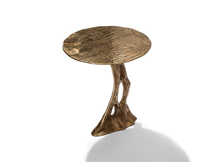 Fossil Side Table — Bronze