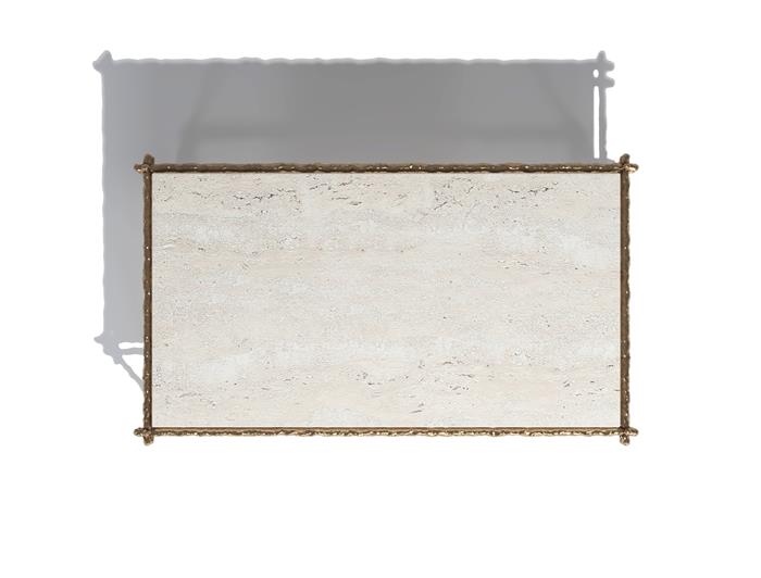 Draft Rectangle Coffee Table  Natural Bronze