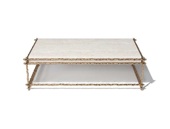 Draft Rectangle Coffee Table  Natural Bronze