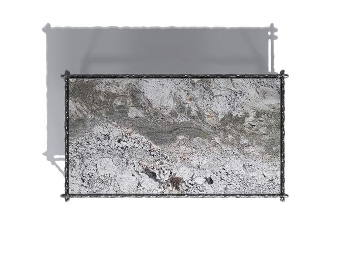 Draft Rectangle Coffee Table Aged Aluminum