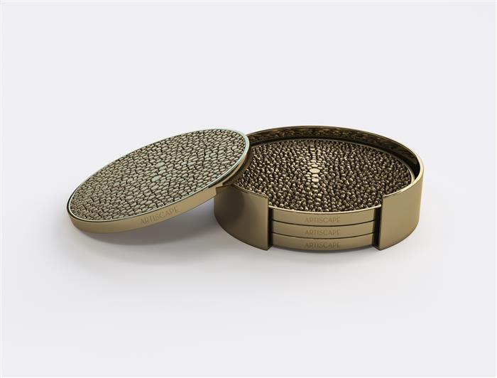 Bronze Shagreen Coaster