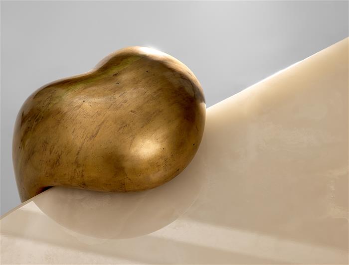Candy Elliptical Coffee Table Natural Bronze