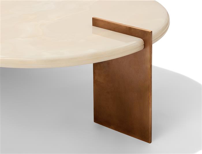 Candy Elliptical Coffee Table Natural Bronze