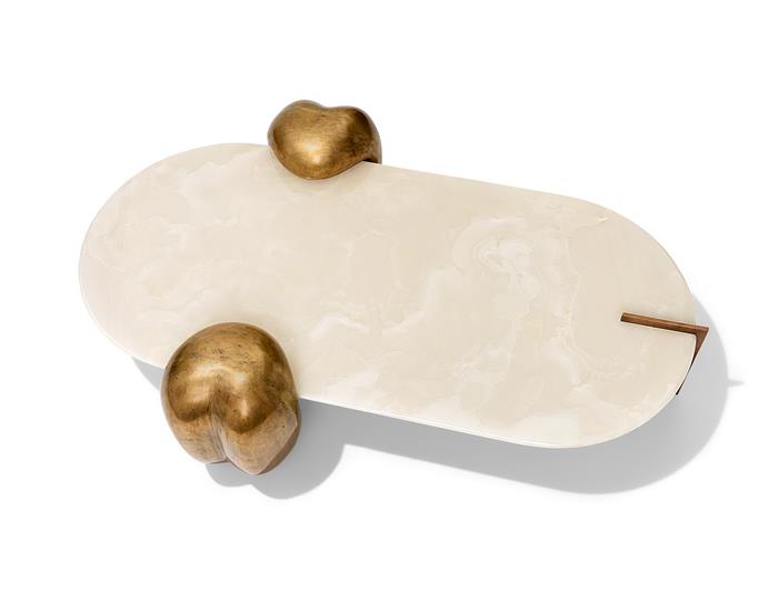Candy Elliptical Coffee Table Natural Bronze