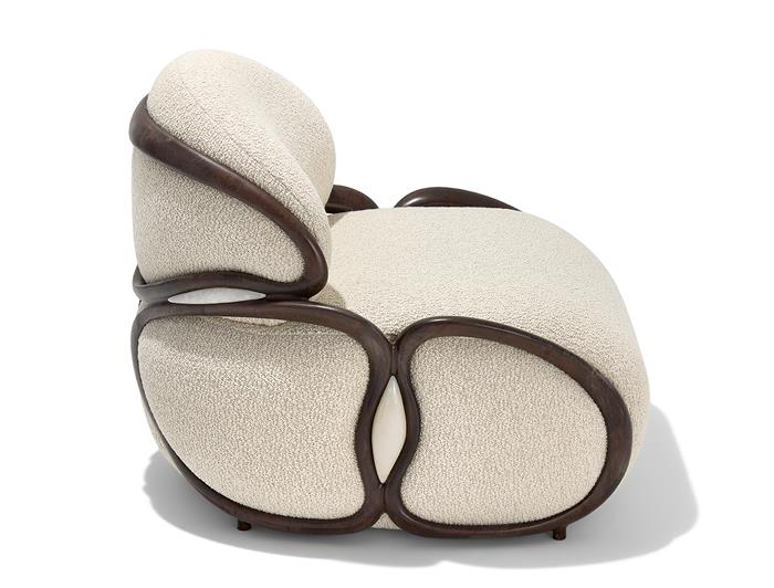 Cell Chair Aged Aluminum