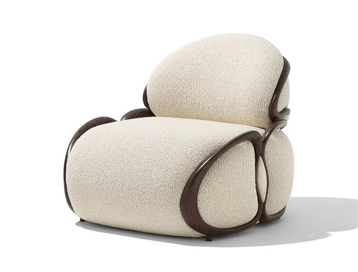 Cell Chair Aged Aluminum