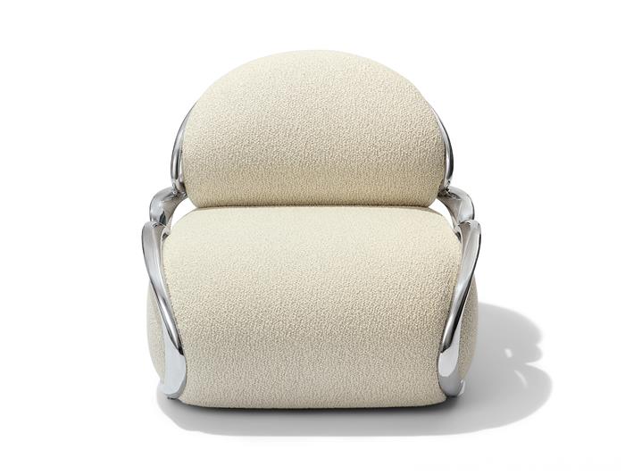 Cell Chair Polished Aluminum