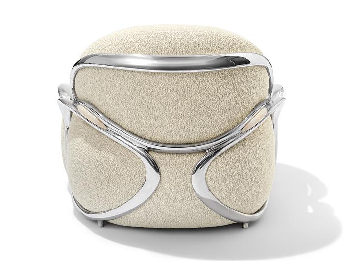 Cell Chair Polished Aluminum