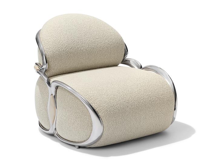 Cell Chair Polished Aluminum