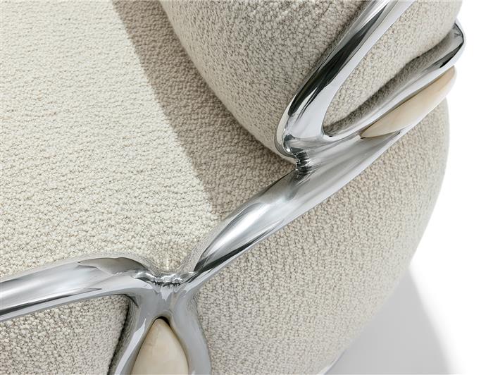 Cell Chair Polished Aluminum