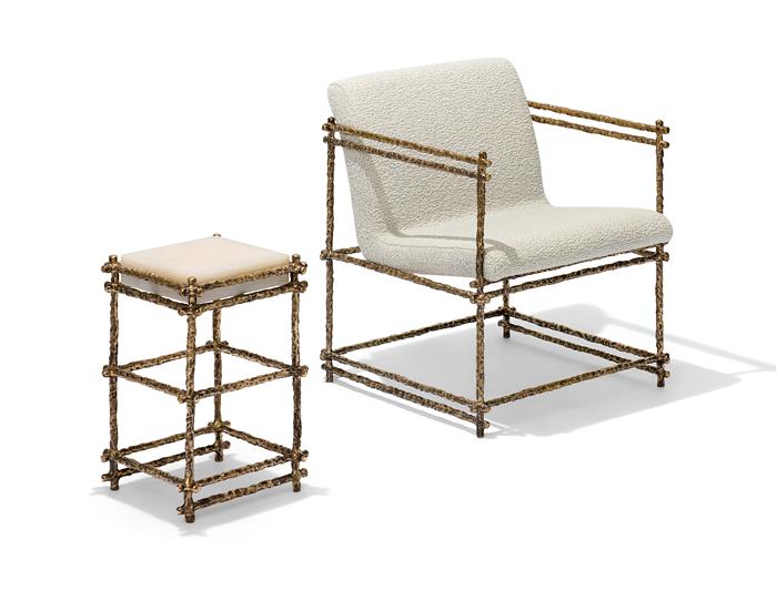 Draft Cocktail Table Natural Bronze
