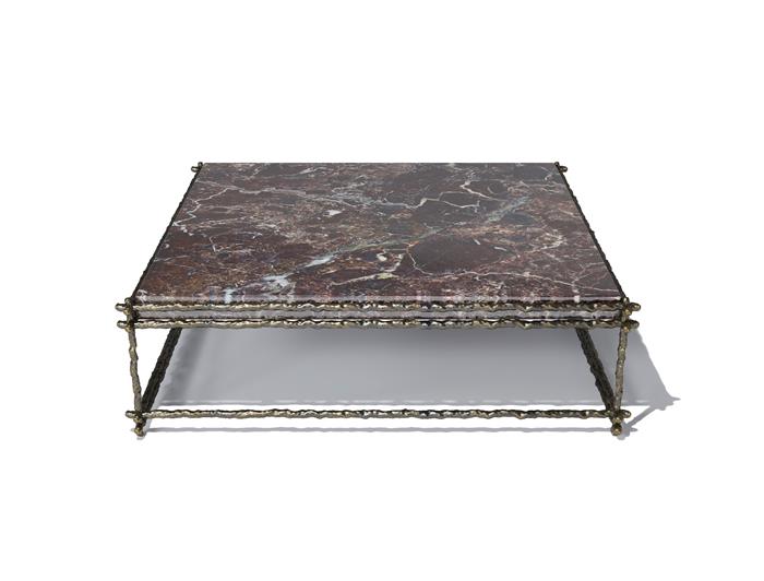 Draft Square Coffee Table Dark Bronze