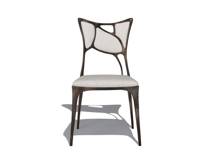 Erosion Dining Chair Aged Aluminum