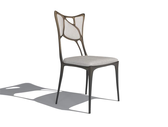 Erosion Dining Chair Dark To Natural Bronze Gradient