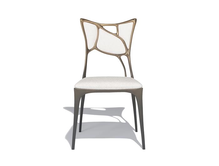 Erosion Dining Chair Dark To Natural Bronze Gradient