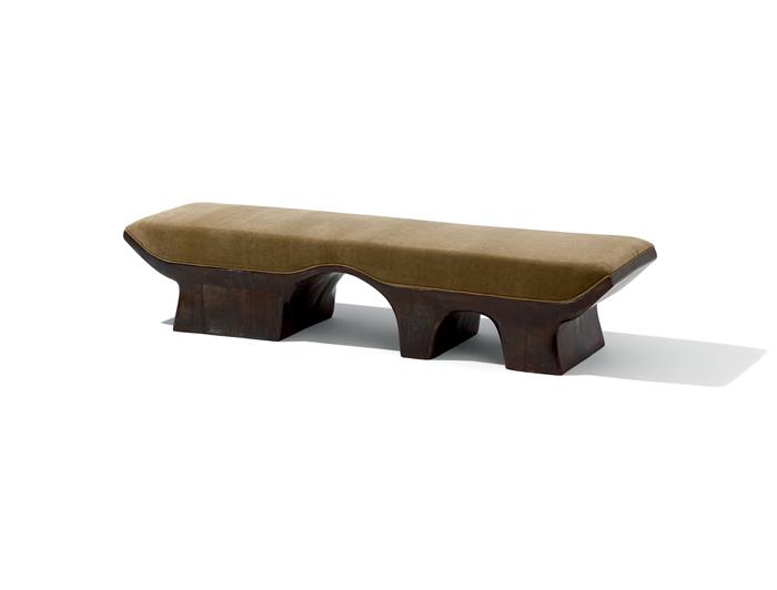 Fluora Bench Aged Aluminum