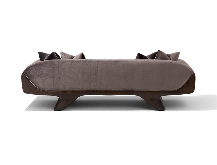 Fluora Sofa Aged Aluminum