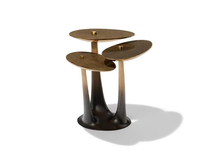 Lily Side Table Dark To Naturel Bronze