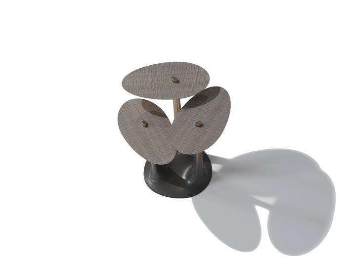 Lily Side Table Dark To Naturel Bronze