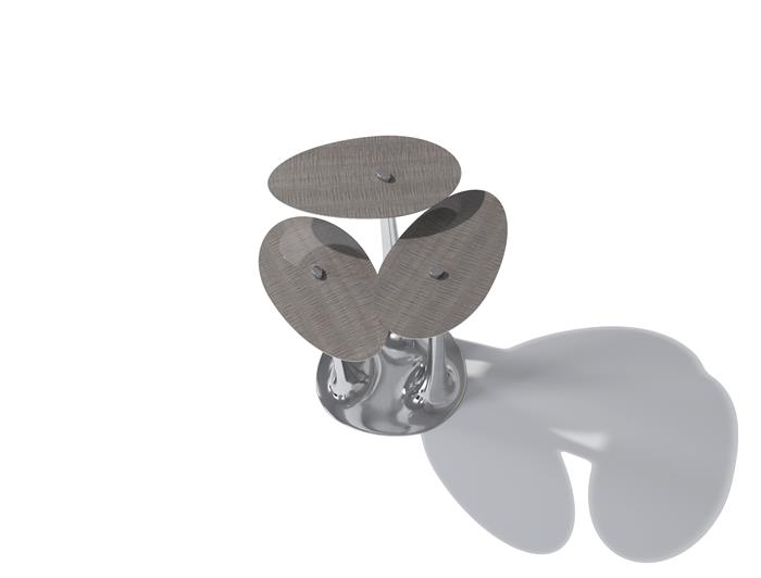 Lily Side Table Polished Aluminum