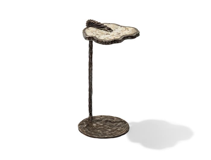 Nautilus Cocktail Table Aged Aluminum