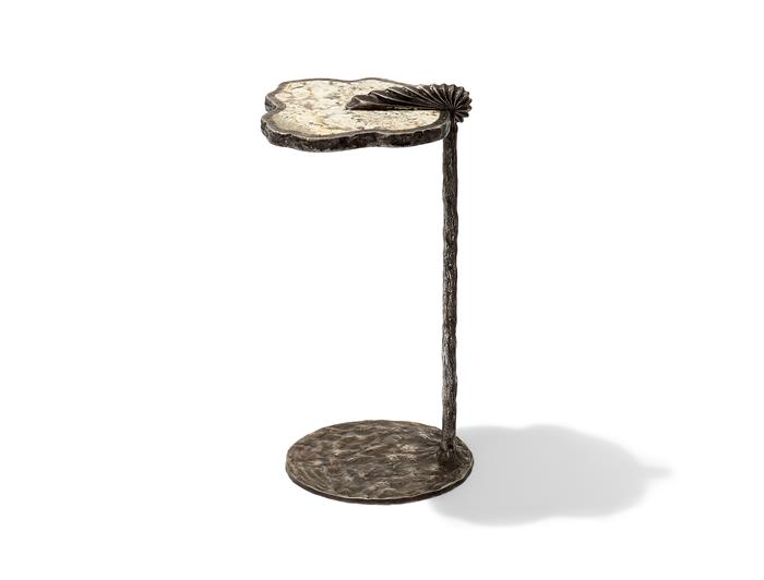 Nautilus Cocktail Table Aged Aluminum