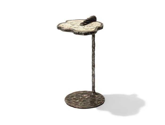 Nautilus Cocktail Table Aged Aluminum