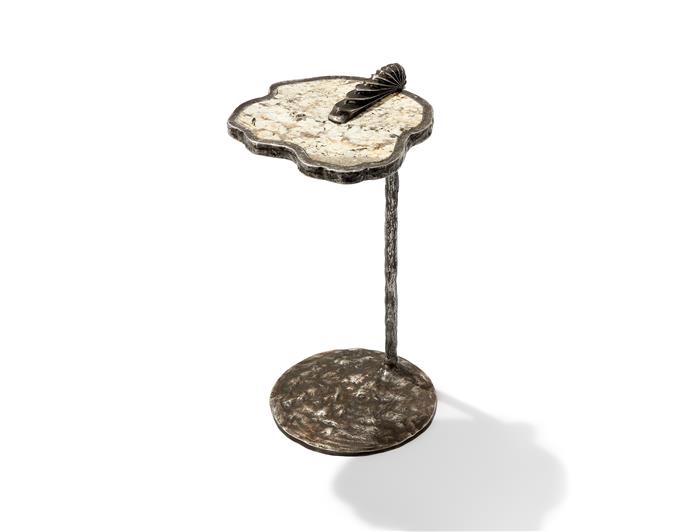 Nautilus Cocktail Table Aged Aluminum