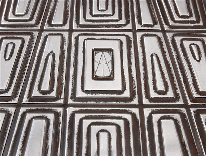 Pyramid Box Polished Antique Aluminum