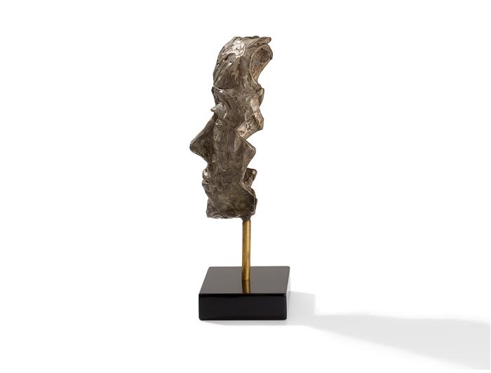 Silhouette Sculpture Silvered Bronz