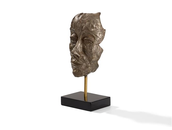 Silhouette Sculpture Silvered Bronz