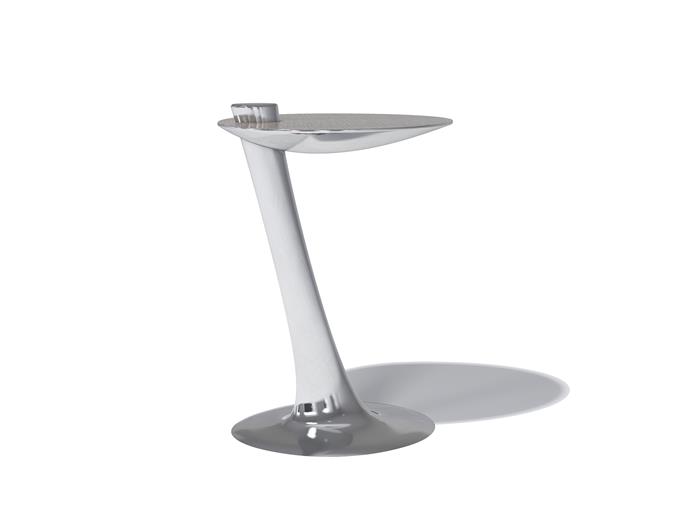 Surf Cocktail Table Polished Aluminum