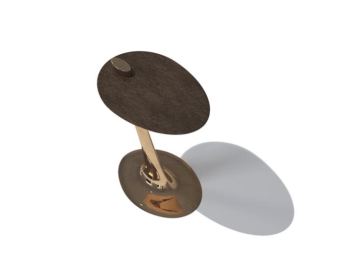 Surf Cocktail Table Polished Natural Bronze
