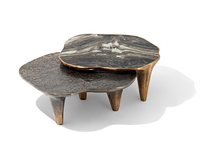 Yin Yang Coffee Table Dark Bronze  & Natural Bronze