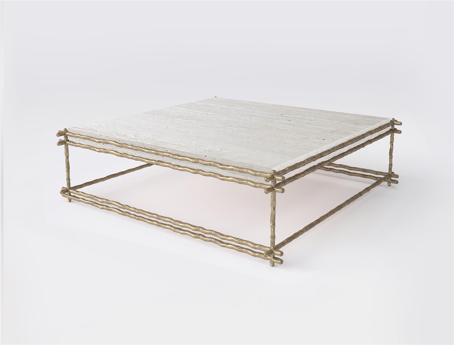 Draft Square Coffee Table Natural Bronze