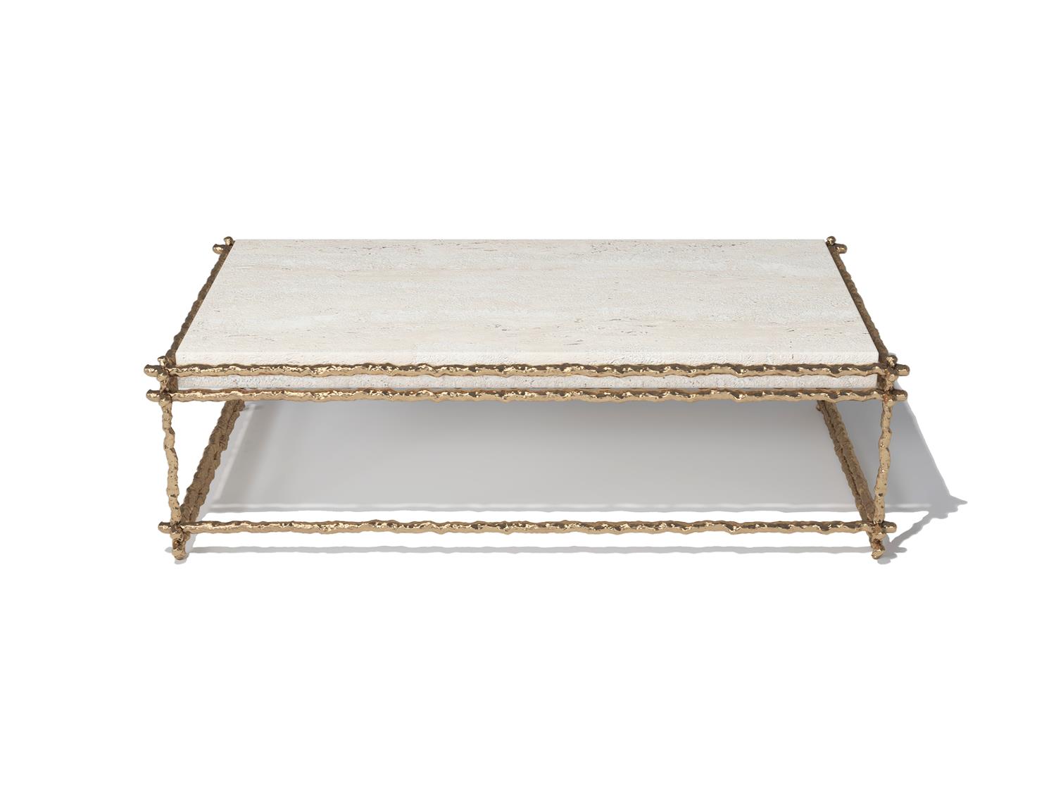 Draft Rectangle Coffee Table  Natural Bronze