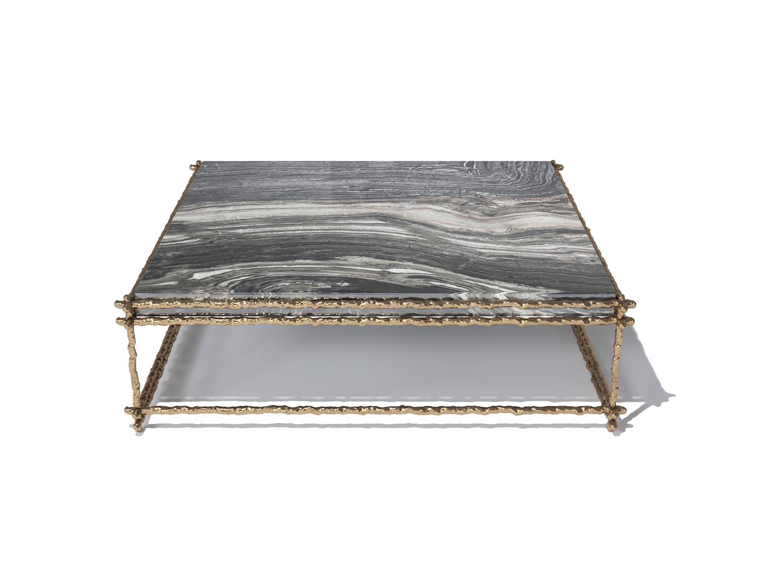 Draft Square Coffee Table Natural Bronze