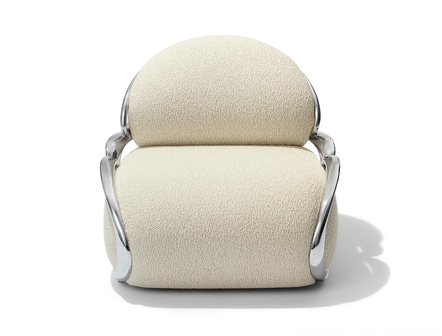Cell Chair Polished Aluminum