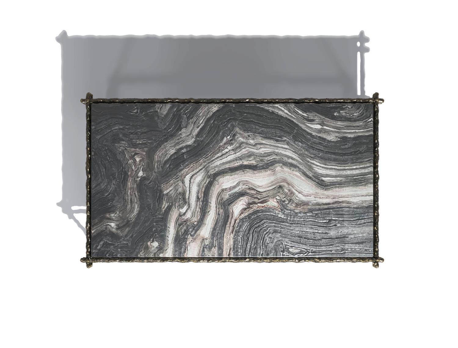 Draft Rectangle Coffee Table Dark Bronze